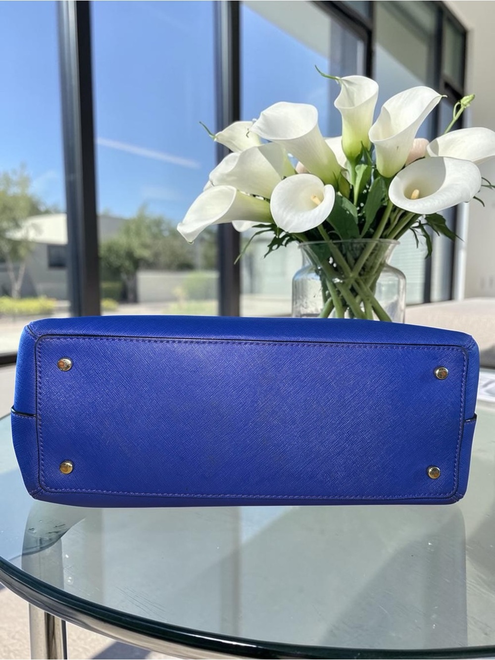 Kate Spade Cameron Street Margot Satchel in "Nightlife Blue" w Bagcharm EUC - Picture 4 of 14